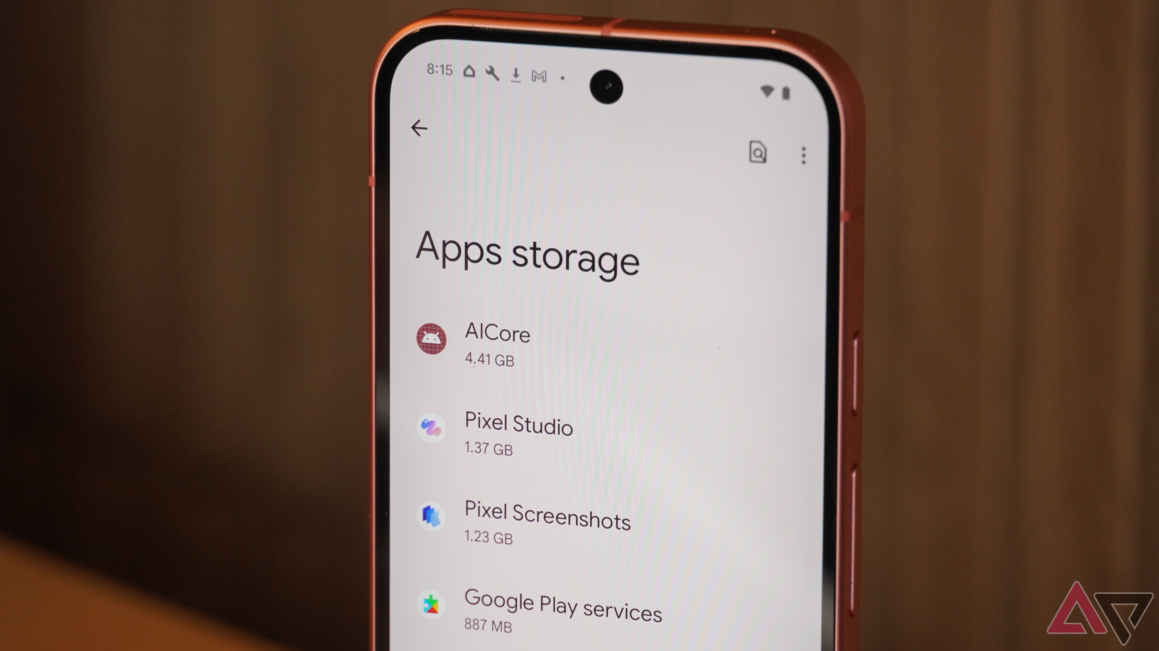 App storage is closed on the Pixel 9.