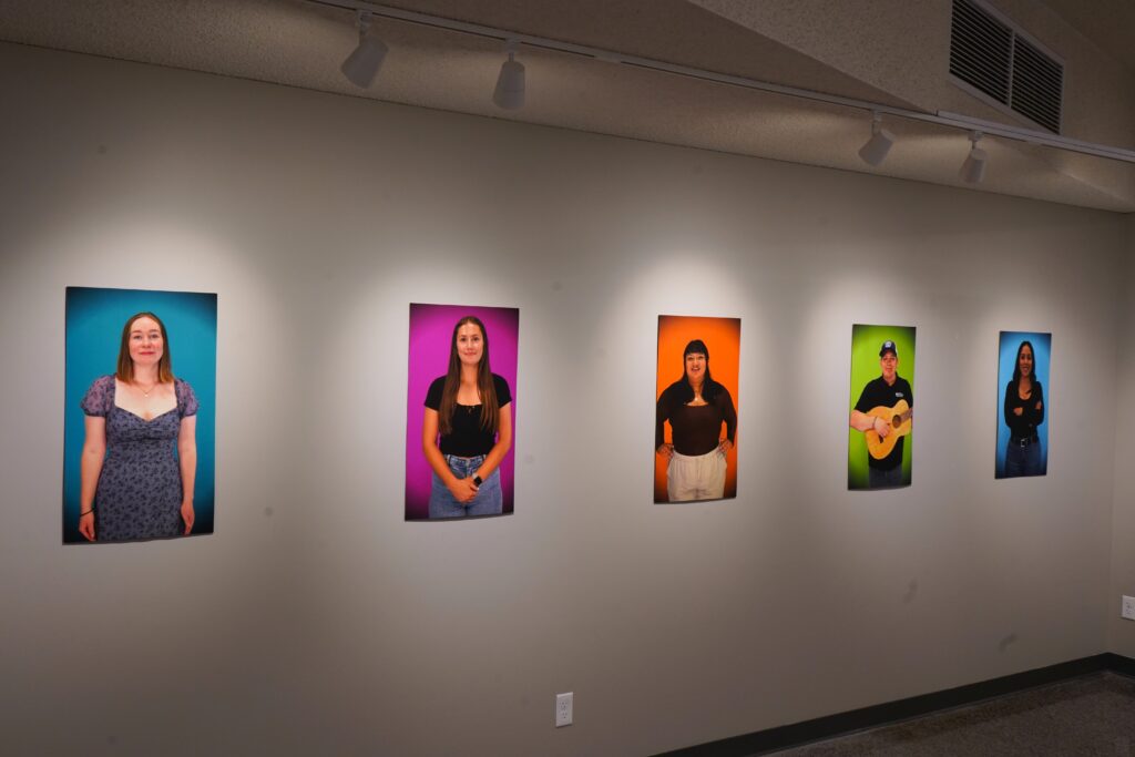 Photo showing the New Culture Encounter exhibit at the O'Shaughnessy Educational Center Art Gallery